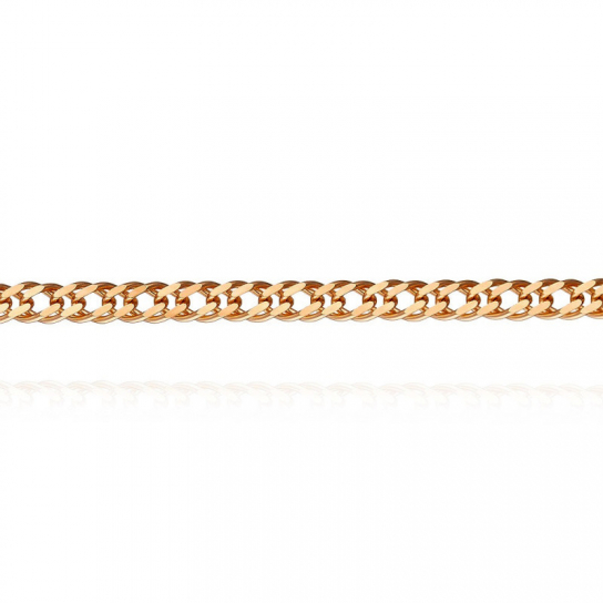 Золотой браслет 585, плетение двойной ромб пустотелый, длина 22 см