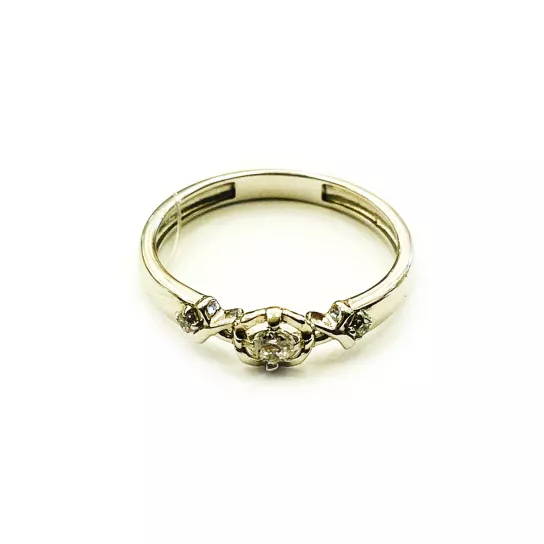 Серебряное кольцо 925, женское, с фианитом, размер 18.5