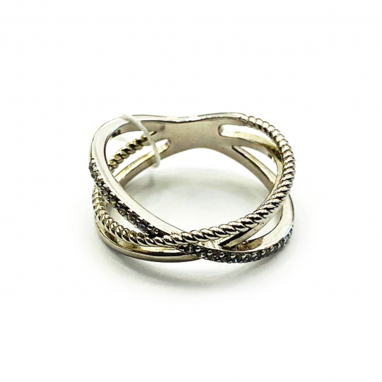 Серебряное кольцо 925, женское, с фианитом, размер 18