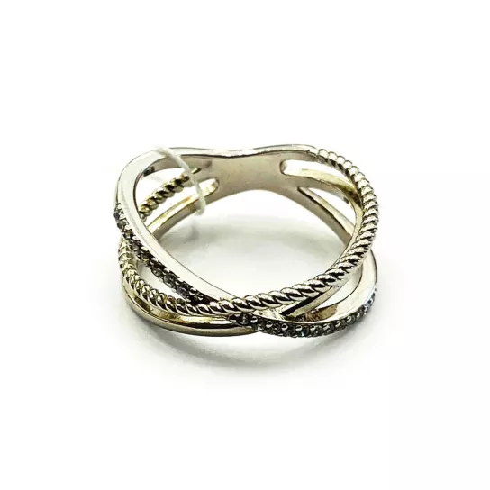 Серебряное кольцо 925, женское, с фианитом, размер 18