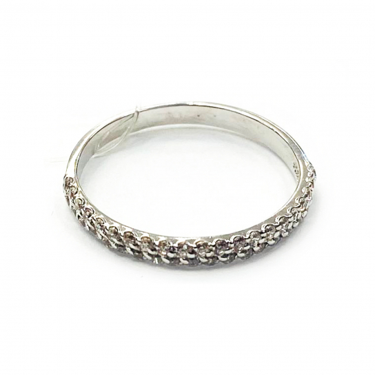 Серебряное кольцо 925, женское, с фианитом, размер 19