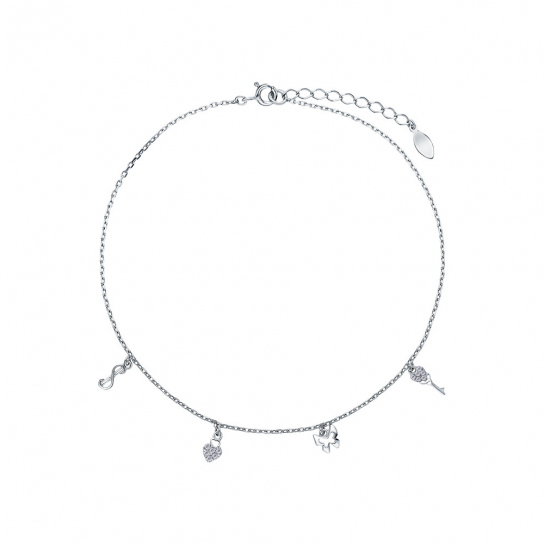 Серебряный браслет 925, плетение фигурное, длина 24.5 см
