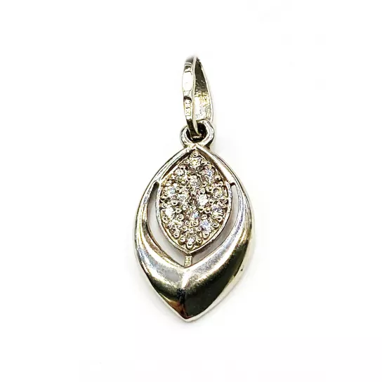 Серебряная подвеска 925, женская, с фианитом
