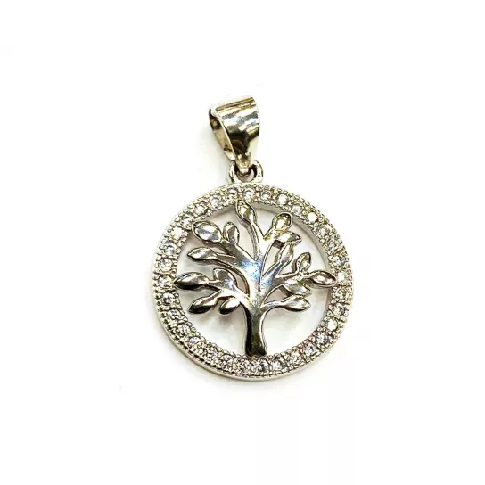 Серебряная подвеска 925, женская, с фианитом