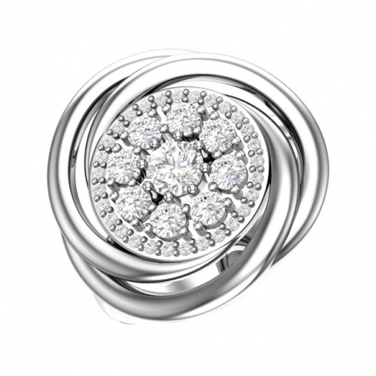 Серебряное кольцо 925, женское, с фианитом, размер 18.5
