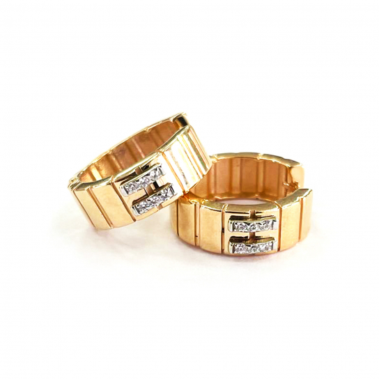 Золотые серьги 585, женские, с фианитом