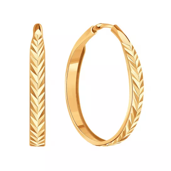 Серьги-конго из золота