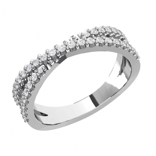 Серебряное кольцо 925, женское, с фианитом, размер 18.5
