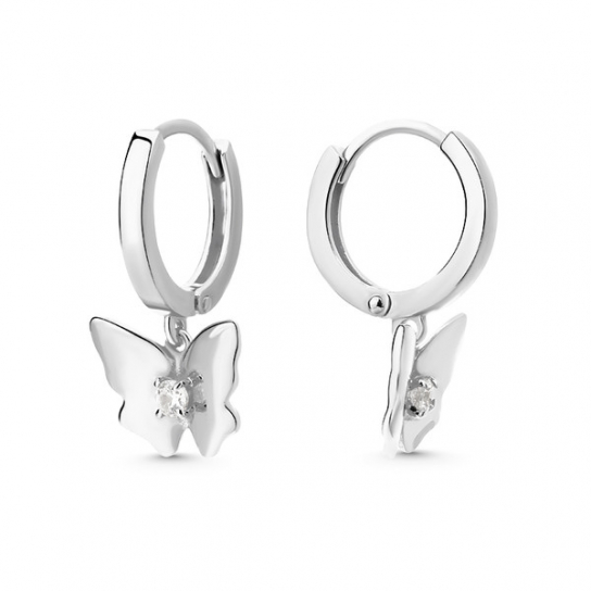 Серебряные серьги 925, детские, с фианитом