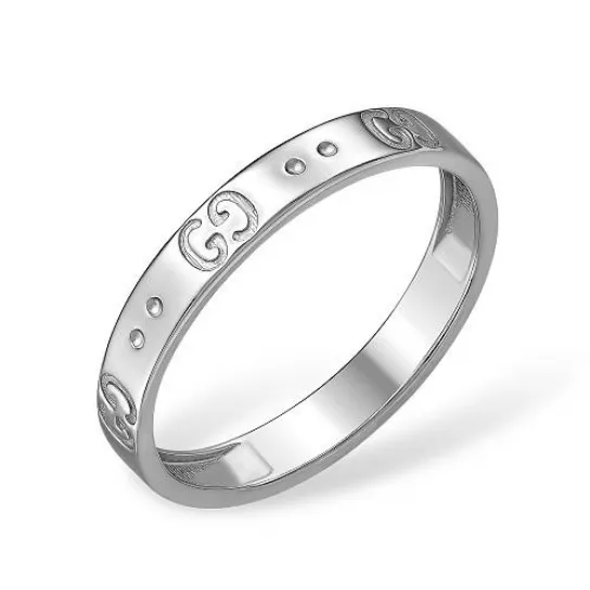 Серебряное обручальное кольцо 925, размер 17