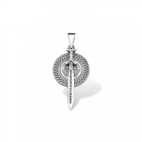 Серебряная подвеска 925, мужская