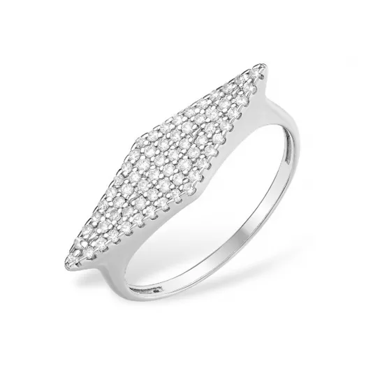 Серебряное кольцо 925, женское, с фианитом, размер 18