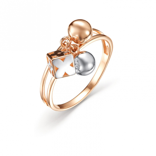 Золотое кольцо 585, женское, размер 17.5