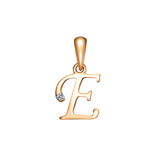 Золотая подвеска 585, женская, с фианитом