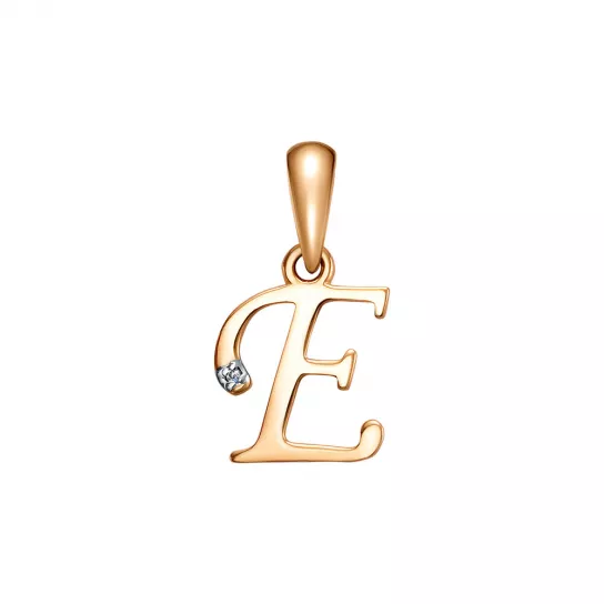 Золотая подвеска 585, женская, с фианитом