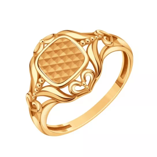 Золотое кольцо 585, женское, размер 17.5