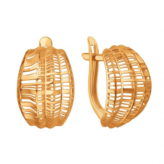 Золотые серьги 585, женские