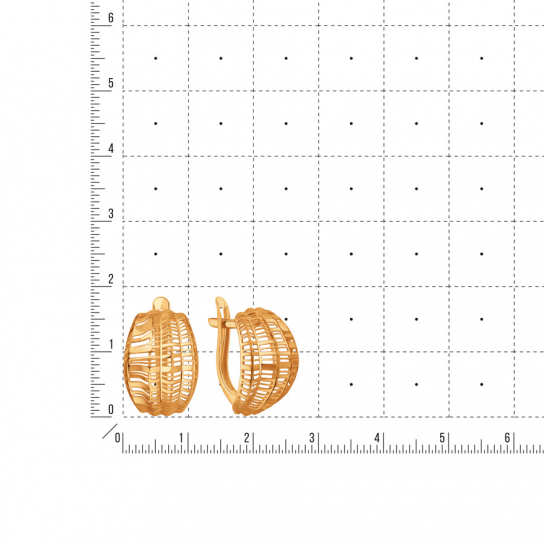 Золотые серьги 585, женские