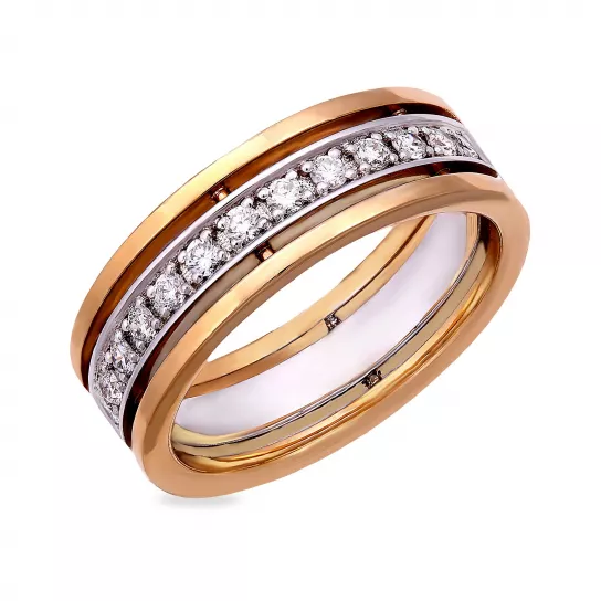 Золотое кольцо 585, размер 15.5