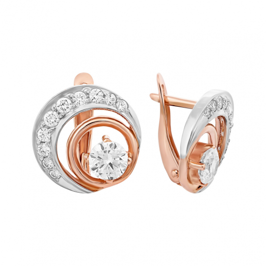 Золотые серьги 585, женские