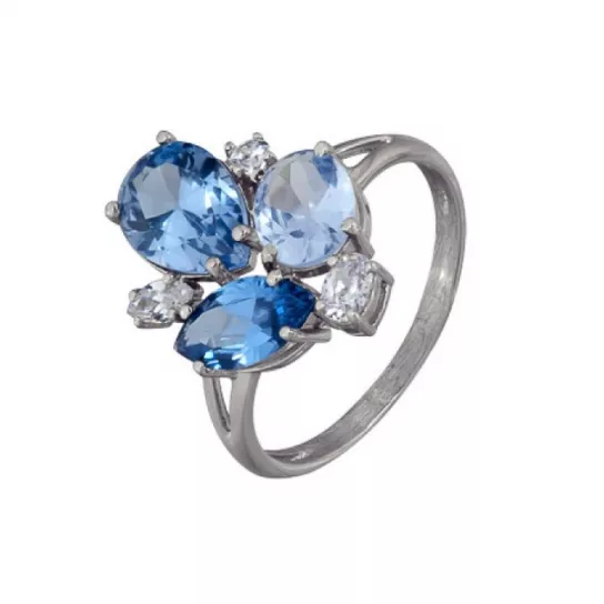 Серебряное кольцо 925, женское, размер 19.5