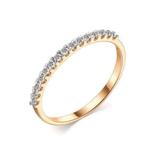 Золотое кольцо 585, женское, с бриллиантом, размер 17.5