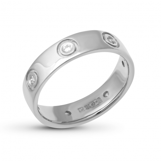 Золотое кольцо 585, женское, с бриллиантом, размер 18