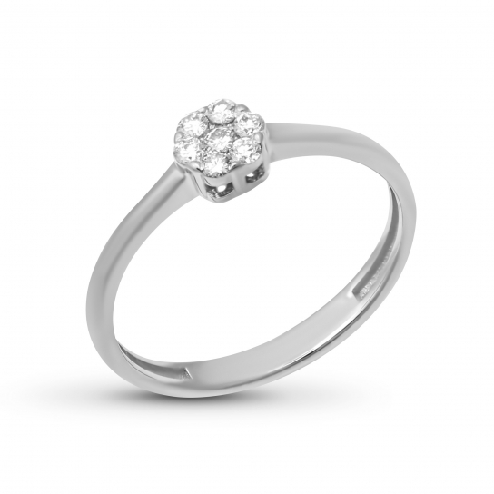 Золотое кольцо 585, женское, с бриллиантом, размер 18