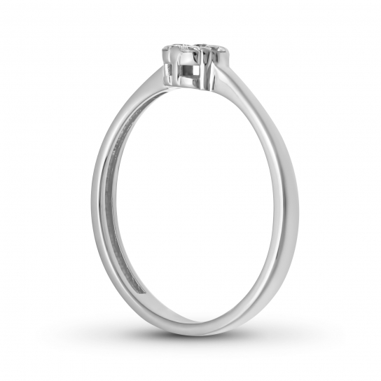 Золотое кольцо 585, женское, с бриллиантом, размер 18