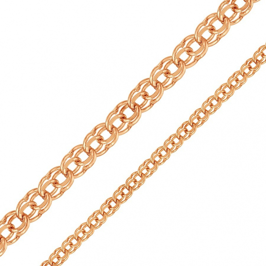 Золотой браслет 585, плетение бисмарк, длина 20 см