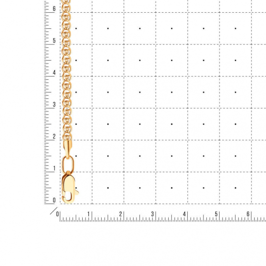 Золотой браслет 585, плетение лав пустотелая, длина 16 см