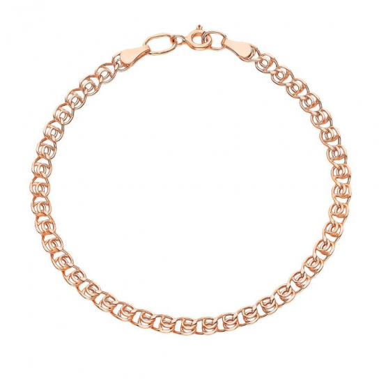 Золотой браслет 585, плетение лав пустотелая, длина 19 см