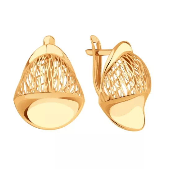Золотые серьги 585, женские