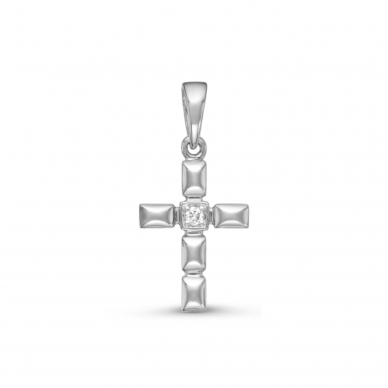 Золотой крестик 585 нательный, на шею