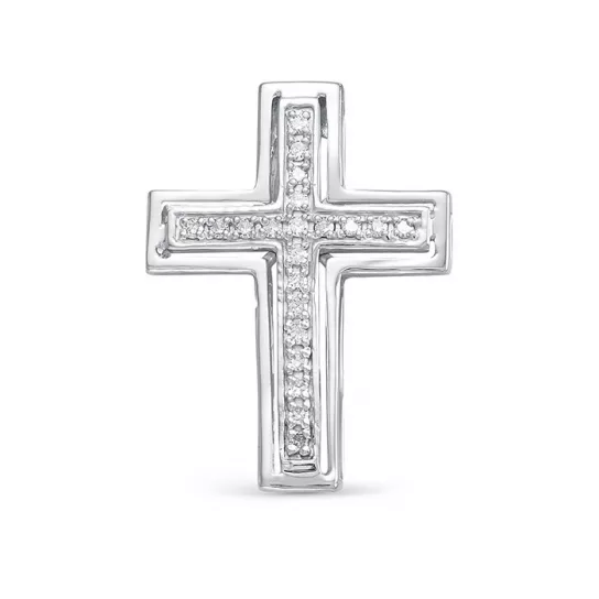 Крест с бриллиантами из золота