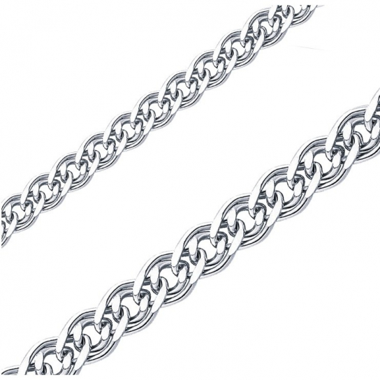 Серебряная цепочка 925 на шею, плетение нонна, длина 40 см