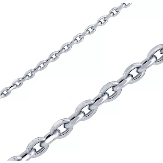 Серебряная цепочка 925 на шею, плетение якорное, длина 40 см