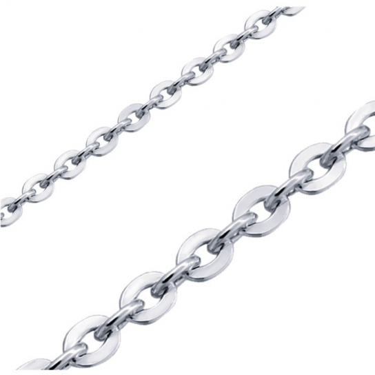 Серебряная цепочка 925 на шею, плетение якорное, длина 50 см