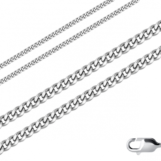 Серебряная цепочка 925 на шею, длина 50 см