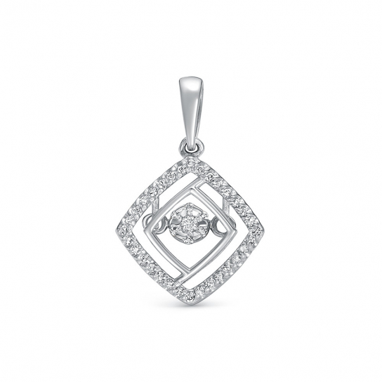 Золотая подвеска 585, женская, с бриллиантом