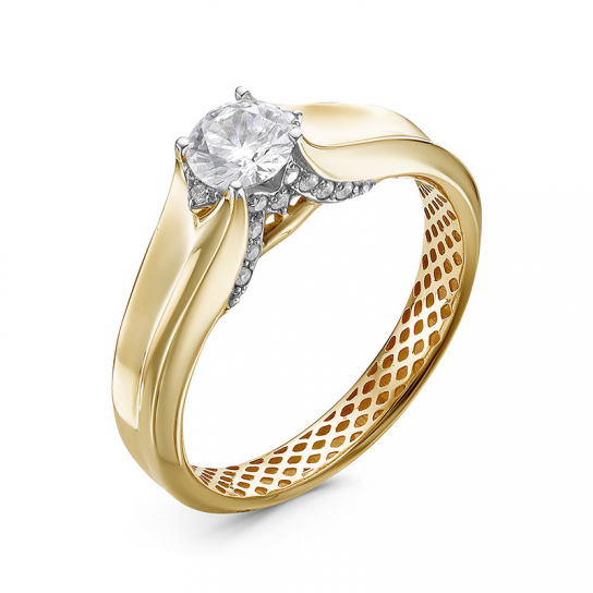 Золотое кольцо 585, женское, размер 18.5