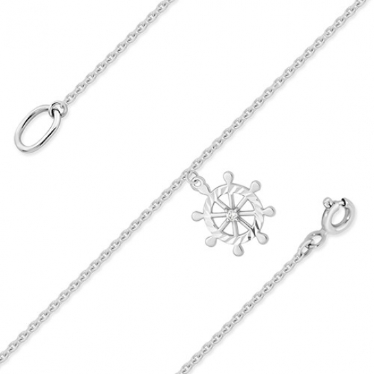 Серебряный браслет 925, плетение фигурное, длина 26 см