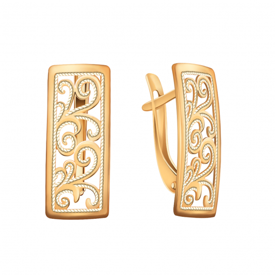 Золотые серьги 585, женские