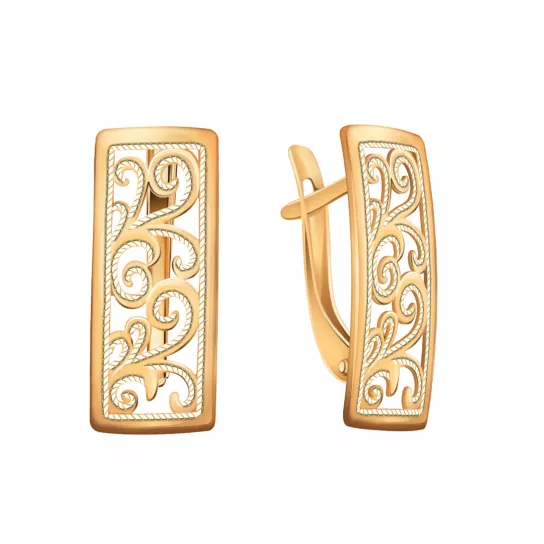 Золотые серьги 585, женские