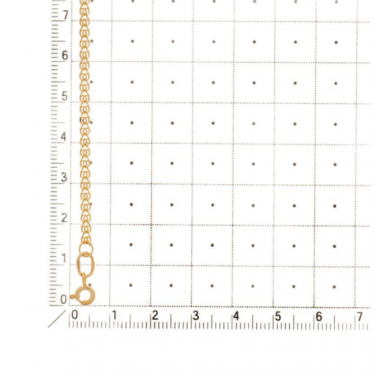 Золотая цепочка 585 на шею, плетение лав, длина 40 см, цвет красное золото