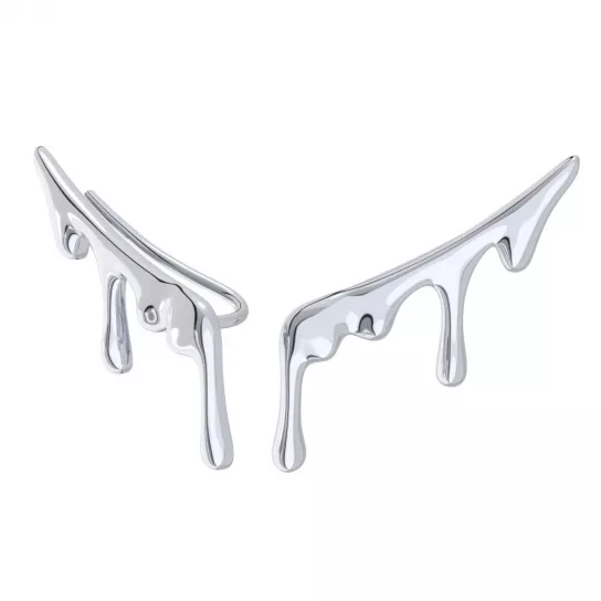 Серьги-кафы из серебра