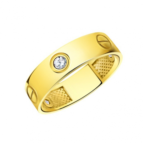 Золотое кольцо 585, женское, размер 17