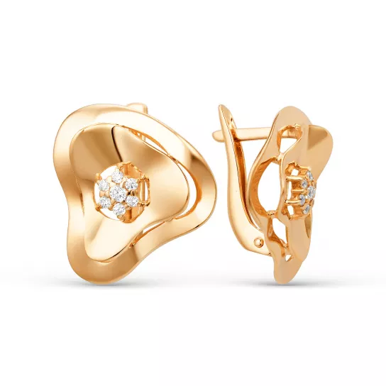 Золотые серьги 585, женские