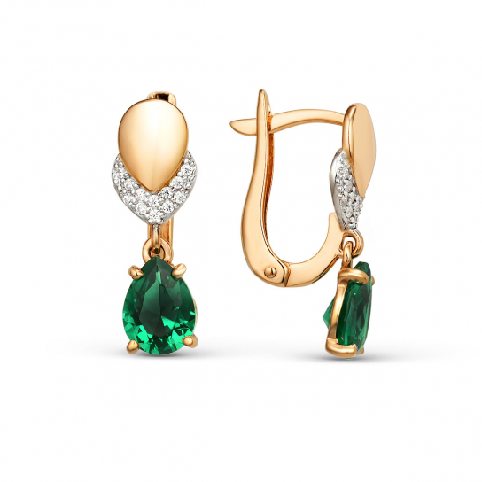 Золотые серьги 585, женские