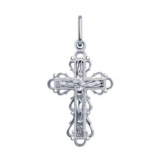 Серебряный крестик 925 нательный, на шею
